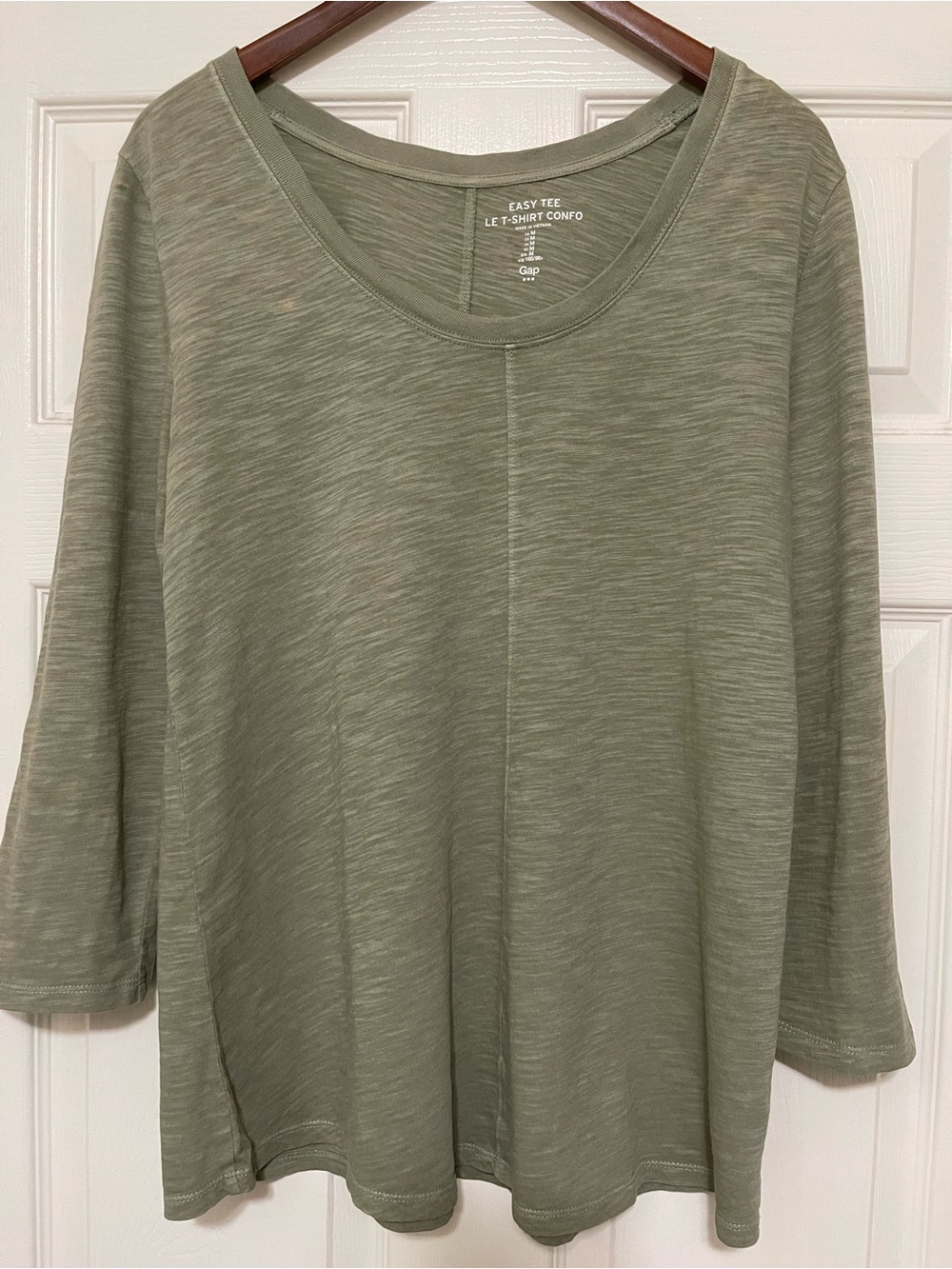 GAP Easy Tee Relaxed Scoop Neck Top - Sage Green